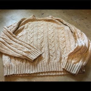 Oversized cream sweater.